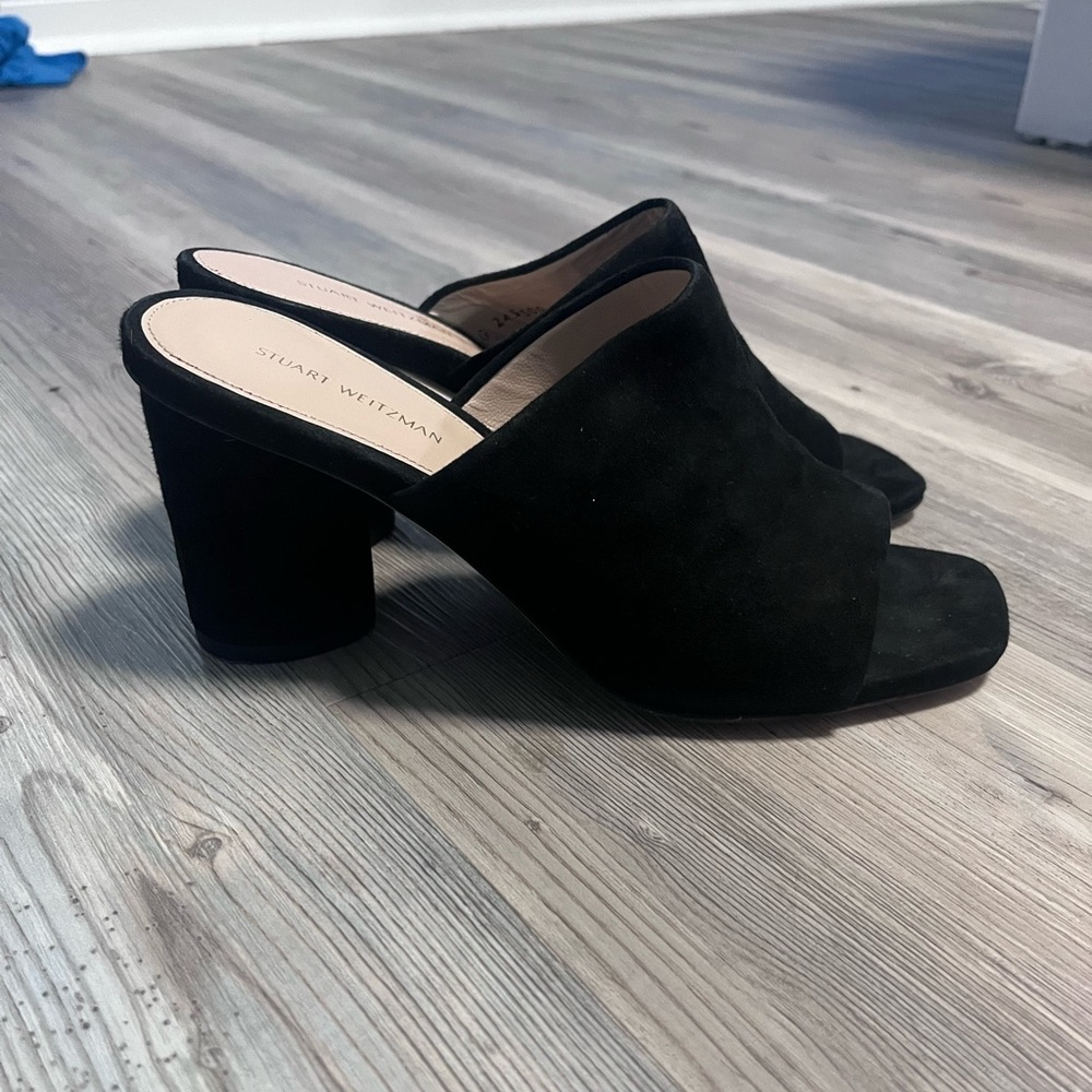 Stuart Weitzman Black Women's Heeled mule Sandals - Picture 6 of 6